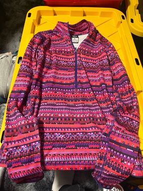 Nike Pro Purple and Red Patterned Dri-Fit Top